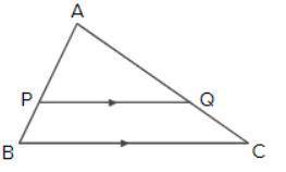 In the given diagram, if AP = 15 cm, AQ = 24 cm and PB + QC = 26 cm, find QC – PB, given PQ || BC.