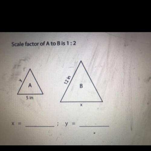 Scale factor of A to B is 1:2