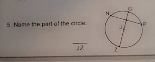 Name the part of the circle