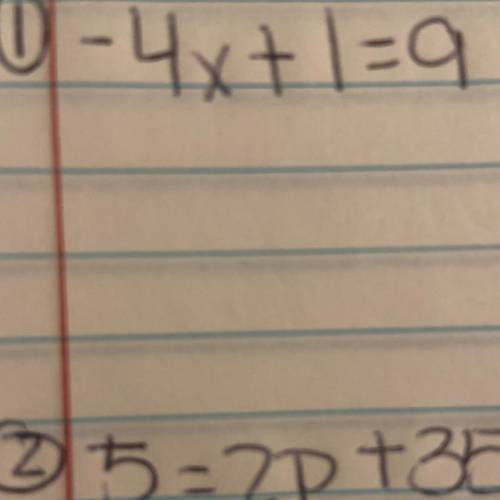 1. - 4x + 1 = 9
Can sb help solve this mixed equation ?