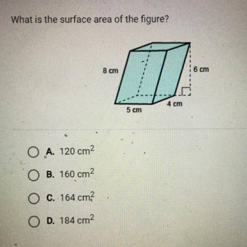 What is the surface area of the figure?