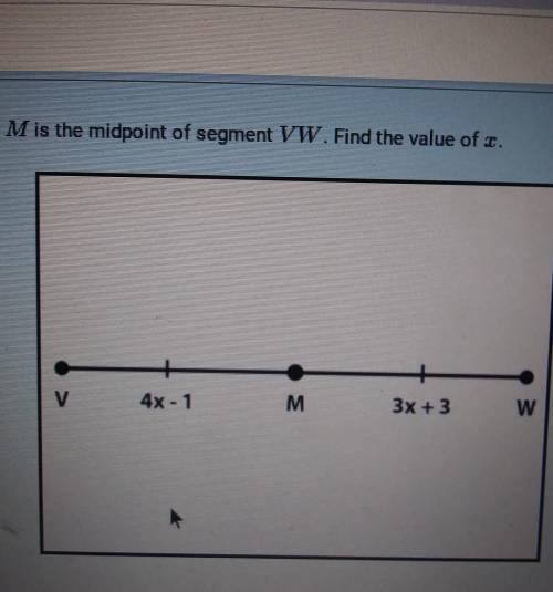 M is the midpoint of segment VW. Find the value of n.