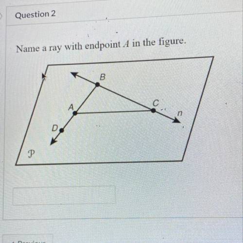 Name a ray with endpoint A in the figure