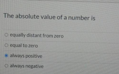 The absolute value of a number is