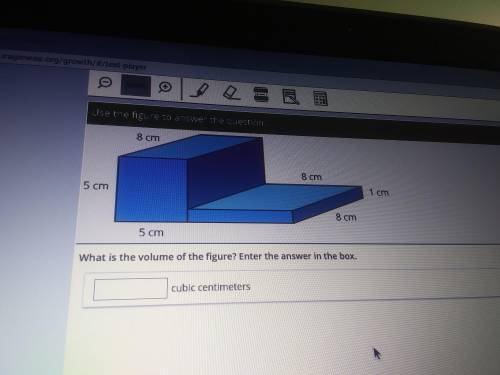 What is the volume of the figure? Enter the answer in the Box. In cubic centimeters