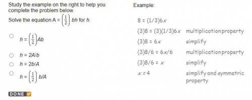 Study the example on the right to help you complete the problem below. please help!:(
