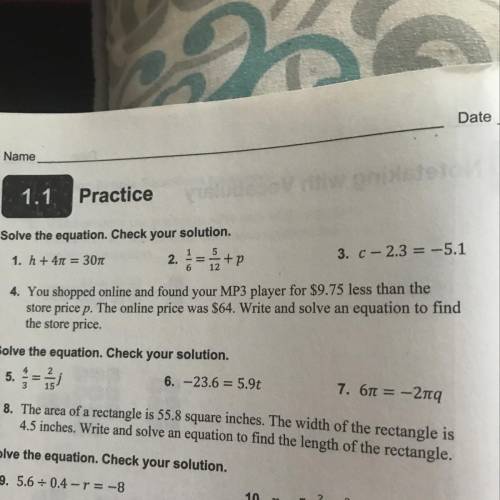 I need help with #4 please! Thank you!