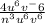 \frac{4u^6v^-6}{n^3u^6v^6}