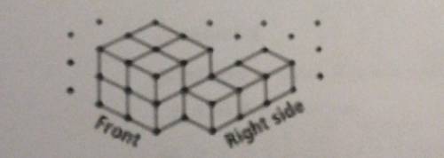Make an isometric and orthographic drawing for this cube structure.