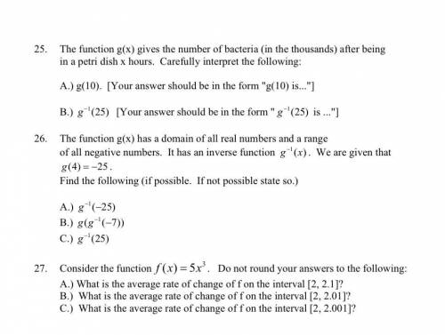 How do I solve these Calculus problems, all questions and all parts?