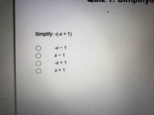 Can you simplify ? -(-x+1)