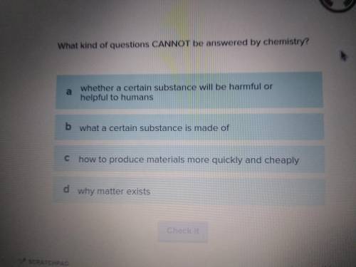 What kind of questions CANNOT be answered by chemistry?

If someone could help me out I would real
