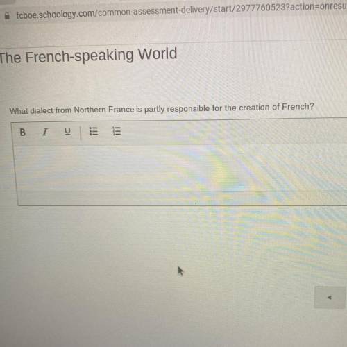 What dialect from Northern France is partly responsible for the creation of French?