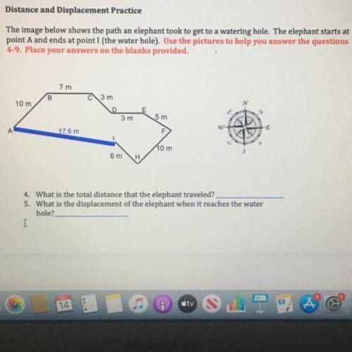 Distance and displacement homework