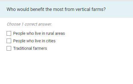 Science, Society, and Technology Who would benefit the most from vertical farms?
