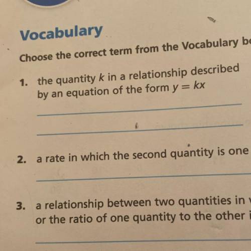 the quality k in the relationship described by an equation of the form y = kx , help me out i don’t