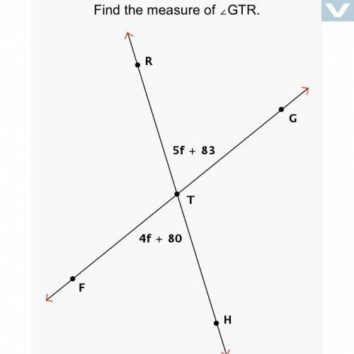 Find the measure of GTR