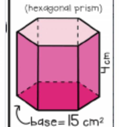 Find the volume of this hexagonal prism.