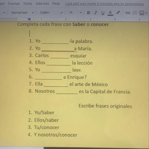 PLEASE HELP ME ITS SPANISH 2