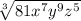 \sqrt[3]{81x^7y^9z^5}