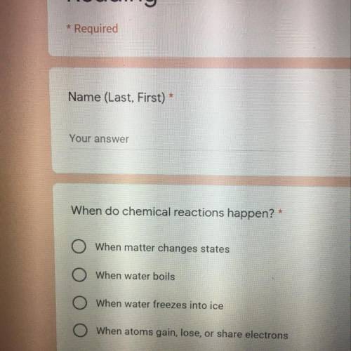 When do chemical reactions happen? *