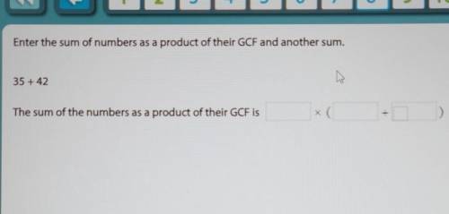 What is the GCF of 35+42