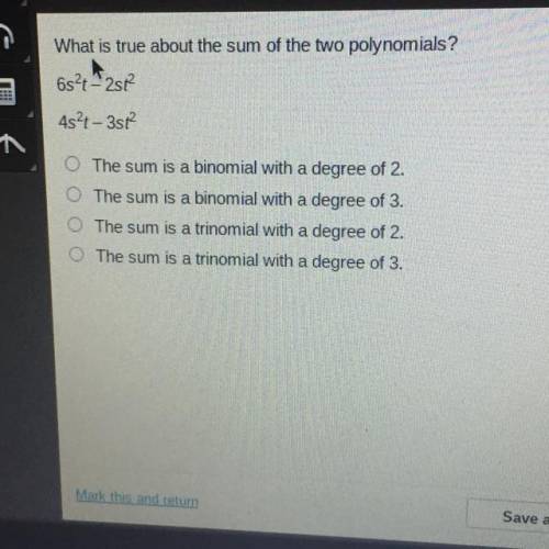 What is true about the sum of two polynomials?