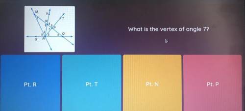 What is the vertex of angle 7?