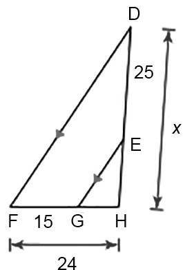 Solve for x.

Question 5 options:
A) 
38
B) 
40
C) 
42
D) 
45
