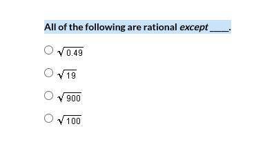 All of the following are rational except _____.