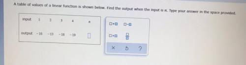 What is the output when the input is N?