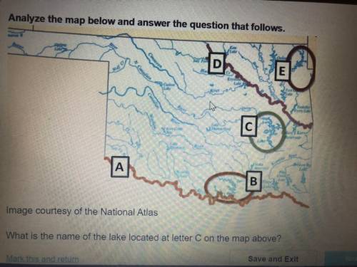 PLS HELP ITS WORTH 15 POINTS OMG

What is the name of the lake located at letter C on the map abov