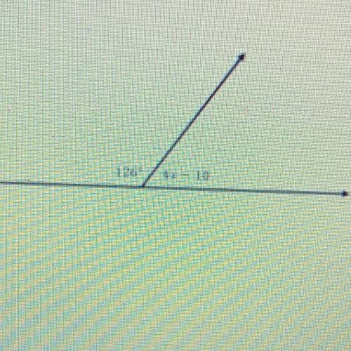 What is the value of x in the picture below?