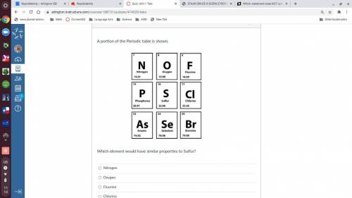 Which element would have similar properties to Sulfur?