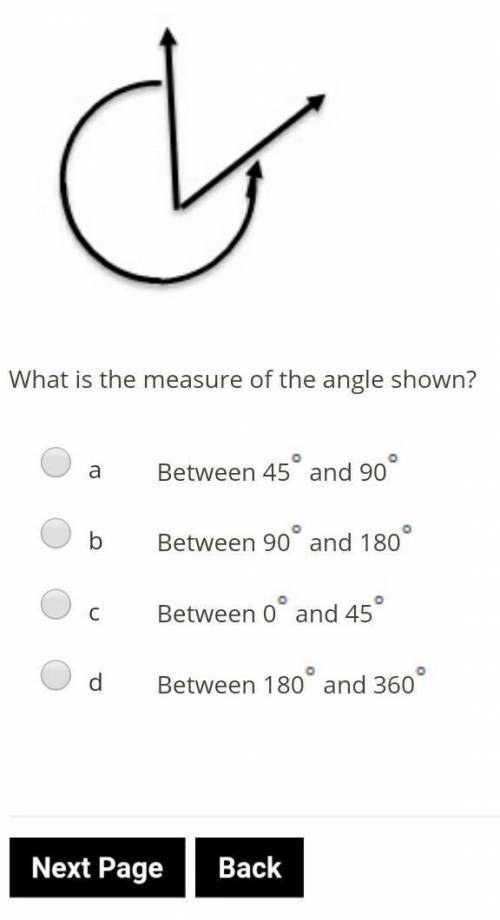 EASY GEOMETRY**what is the measure of the angle shown.