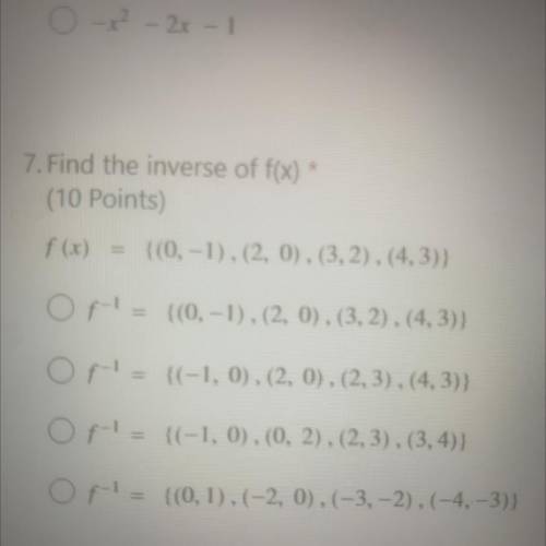 Find the inverse of f(x)