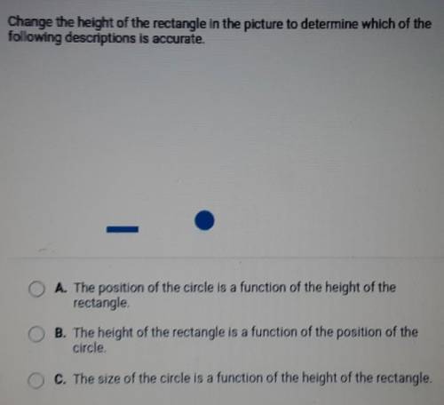 Change the height of the rectangle in the picture to determine which of the following descriptions
