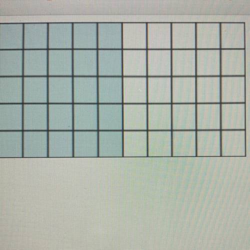 The grid model expressed as a ratio of shaded squares to total squares is _____

 
Written as an eq