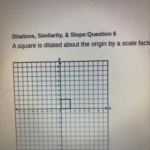 A square is dilated about the origin by a scale factor of 3.5.

What is a true statement about the