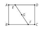 ABCE is a rectangle. Trapezoid AEFB is congruent to trapezoid CFED. G is the midpoint of segment EF