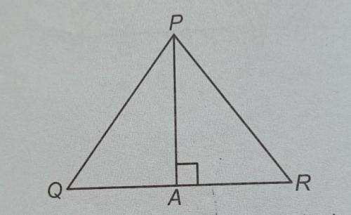 If PA is an altitude which bisects QR then triangle PAQ and PAR are congruent by which criteria and