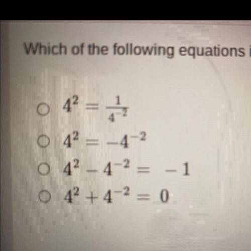 Which of the following equation is true ?