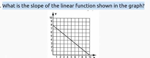 What is the slope of the linear function shown in the graph? The options are in the picture!