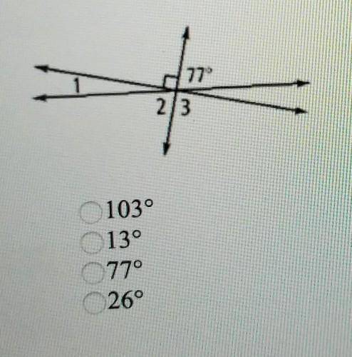 Find m21.  103°. 13° 77°. 26°