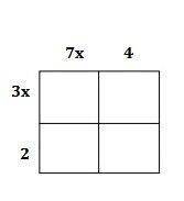 Complete the area model to identify the quadratic expression it represents.