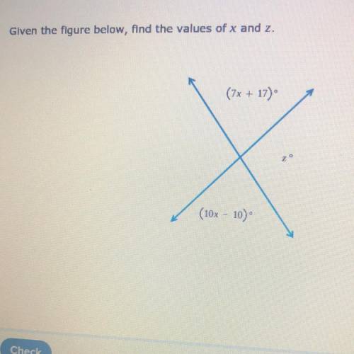 Find the values of x and a please!!
