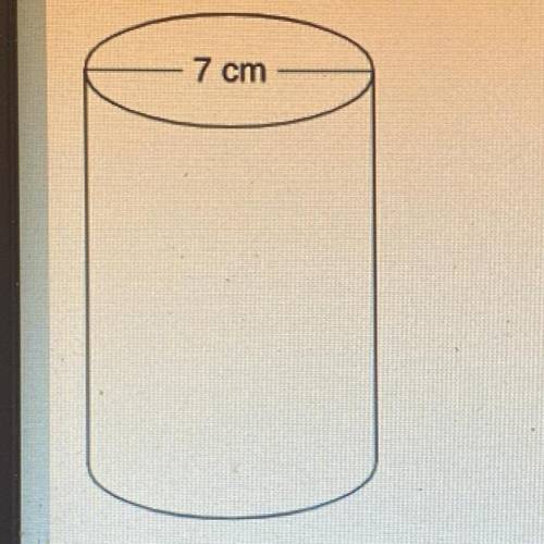The top of the cylindrical can shown below has a diameter of 7 centimeters (cm).

What is the circ