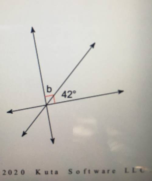 Find the measure of angle b