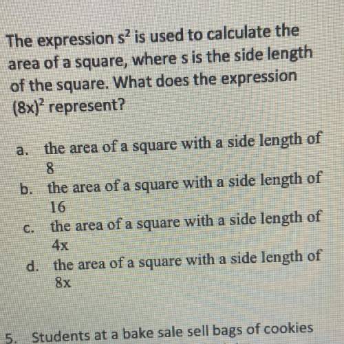What does the expression (8x)2 represent