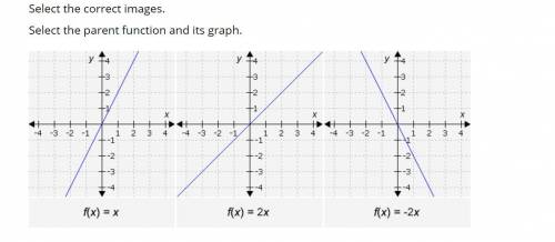 Select the parent function and its graph.